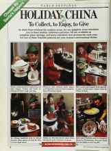 Better Homes & Gardens November 1986 Magazine Article: HOLIDAY CHINA