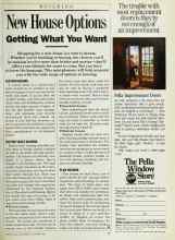 Better Homes & Gardens November 1986 Magazine Article: New House Options