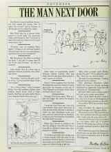 Better Homes & Gardens November 1986 Magazine Article: THE MAN NEXT DOOR