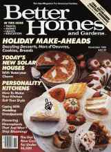 Better Homes & Gardens November 1986 Magazine Cover