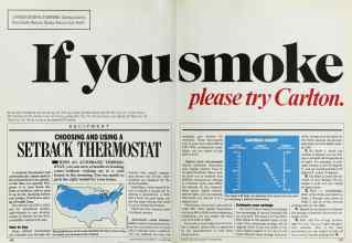 Better Homes & Gardens November 1986 Magazine Article: CHOOSING AND USING A SETBACK THERMOSTAT