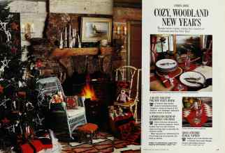 Better Homes & Gardens December 1986 Magazine Article: COZY, WOODLAND NEW YEAR'S