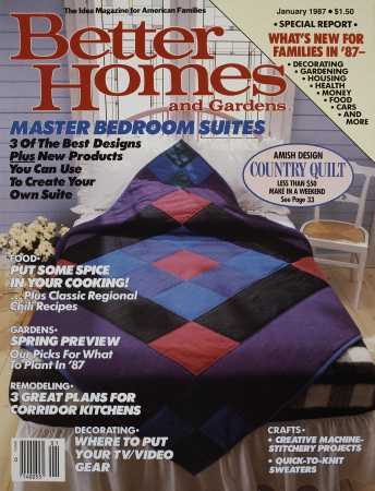 Better Homes & Gardens January 1987 Magazine Cover