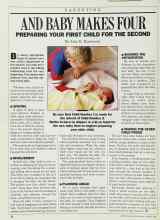 Better Homes & Gardens January 1987 Magazine Article: AND BABY MAKES FOUR