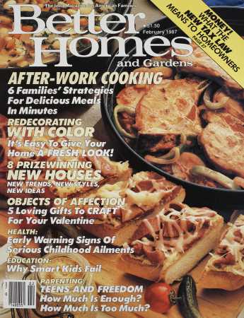 Better Homes & Gardens February 1987 Magazine Cover