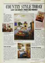 Better Homes & Gardens February 1987 Magazine Article: COUNTRY STYLE TODAY