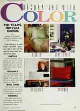 Better Homes & Gardens February 1987 Magazine Article: DECORATING WITH COLOR