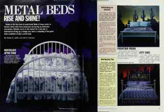 Better Homes & Gardens February 1987 Magazine Article: METAL BEDS RISE AND SHINE!
