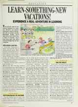 Better Homes & Gardens March 1987 Magazine Article: LEARN-SOMETHING-NEW VACATIONS!