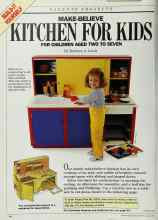 Better Homes & Gardens March 1987 Magazine Article: MAKE-BELIEVE KITCHEN FOR KIDS