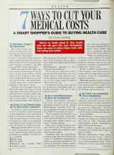 Better Homes & Gardens March 1987 Magazine Article: 7 WAYS TO CUT YOUR MEDICAL COSTS