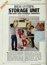 Better Homes & Gardens March 1987 Magazine Article: HOLDS-ANYTHING STORAGE UNIT