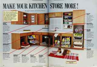 Better Homes & Gardens March 1987 Magazine Article: MAKE YOUR KITCHEN STORE MORE!