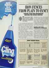 Better Homes & Gardens April 1987 Magazine Article: IRON FENCES FROM PLAIN TO FANCY