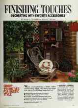 Better Homes & Gardens April 1987 Magazine Article: FINISHING TOUCHES