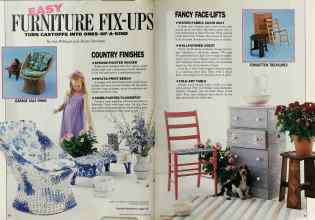 Better Homes & Gardens April 1987 Magazine Article: EASY FURNITURE FIX-UPS
