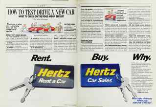 Better Homes & Gardens April 1987 Magazine Article: HOW TO TEST DRIVE A NEW CAR
