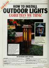 Better Homes & Gardens May 1987 Magazine Article: HOW TO INSTALL OUTDOOR LIGHTS