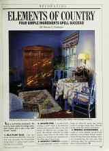 Better Homes & Gardens May 1987 Magazine Article: ELEMENTS OF COUNTRY
