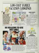 Better Homes & Gardens June 1987 Magazine Article: LOW-COST FAMILY VACATION LODGINGS
