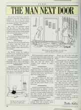 Better Homes & Gardens June 1987 Magazine Article: THE MAN NEXT DOOR