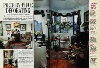 Better Homes & Gardens June 1987 Magazine Article: PIECE-BY-PIECE DECORATING