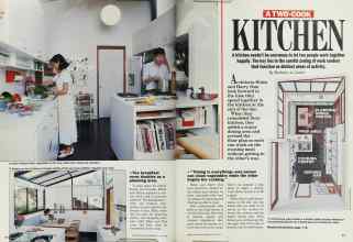 Better Homes & Gardens June 1987 Magazine Article: A TWO-COOK KITCHEN