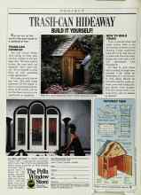 Better Homes & Gardens August 1987 Magazine Article: TRASH-CAN HIDEAWAY