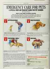 Better Homes & Gardens August 1987 Magazine Article: EMERGENCY CARE FOR PETS