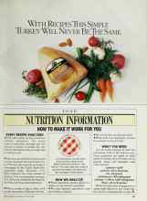 Better Homes & Gardens August 1987 Magazine Article: NUTRITION INFORMATION
