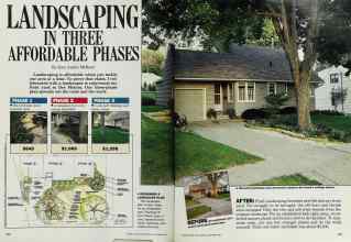 Better Homes & Gardens September 1987 Magazine Article: LANDSCAPING IN THREE AFFORDABLE PHASES
