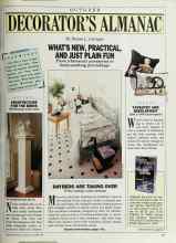 Better Homes & Gardens October 1987 Magazine Article: DECORATOR'S SNAP SHOT