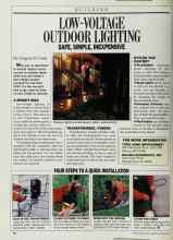 Better Homes & Gardens October 1987 Magazine Article: LOW-VOLTAGE OUTDOOR LIGHTING