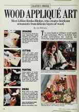 Better Homes & Gardens October 1987 Magazine Article: WOOD APPLIQUÉ ART