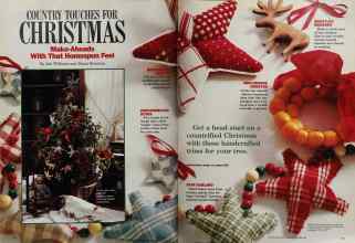Better Homes & Gardens October 1987 Magazine Article: COUNTRY TOUCHES FOR CHRISTMAS