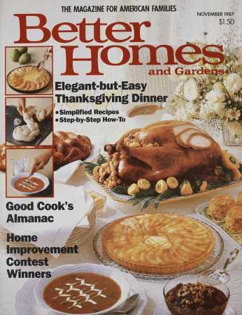 Better Homes & Gardens November 1987 Magazine Cover