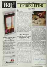 Better Homes & Gardens November 1987 Magazine Article: EDITOR'S LETTER