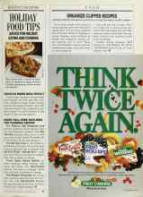 Better Homes & Gardens November 1987 Magazine Article: ORGANIZE CUPPED RECIPES