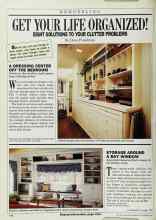 Better Homes & Gardens November 1987 Magazine Article: GET YOUR LIFE ORGANIZED!