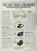 Better Homes & Gardens November 1987 Magazine Article: THE NEW VIDEO CAMCORDERS