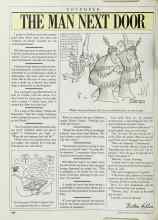 Better Homes & Gardens November 1987 Magazine Article: THE MAN NEXT DOOR