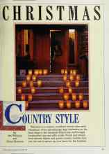 Better Homes & Gardens December 1987 Magazine Article: COUNTRY STYLE