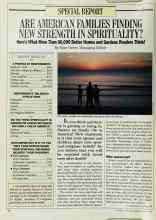 Better Homes & Gardens January 1988 Magazine Article: ARE AMERICAN FAMILIES FINDING NEW STRENGTH IN SPIRITUALITY?