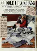 Better Homes & Gardens January 1988 Magazine Article: CUDDLE-UP AFGHANS