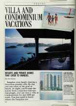 Better Homes & Gardens January 1988 Magazine Article: VILLA AND CONDOMINIUM VACATIONS
