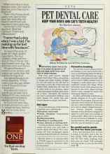 Better Homes & Gardens February 1988 Magazine Article: PET DENTAL CARE