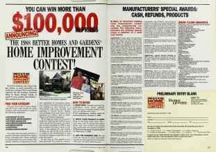 Better Homes & Gardens February 1988 Magazine Article: HOME IMPROVEMENT CONTEST!
