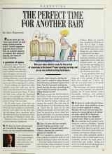 Better Homes & Gardens March 1988 Magazine Article: THE PERFECT TIME FOR ANOTHER BABY