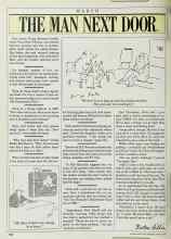Better Homes & Gardens March 1988 Magazine Article: THE MAN NEXT DOOR