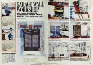 Better Homes & Gardens March 1988 Magazine Article: GARAGE WALL WORKSHOP
